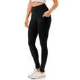 thumbnail image 1 of Women's High Waist Active Leggings Yoga Workout Pants With Side Tech Pockets Size S-3XL 28" Inseam, 1 of 5