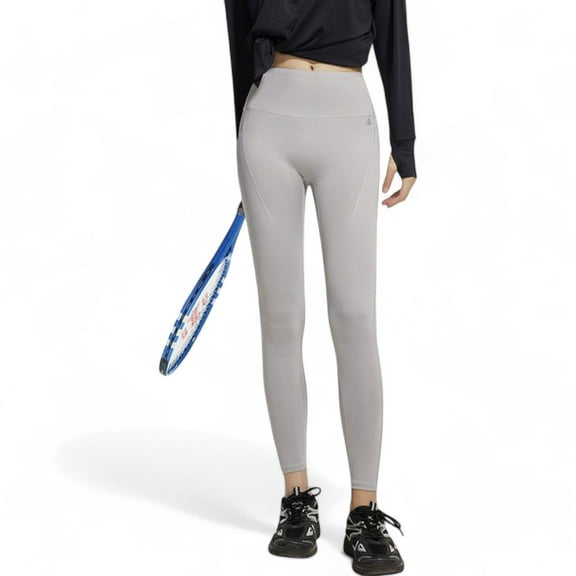 Women's High Waist Active Leggings with Side Pockets - X Large, Gray