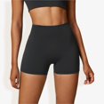 thumbnail image 1 of Women's High Waist Athletic Shorts for Yoga and Fitness- X Large, Black, 1 of 6