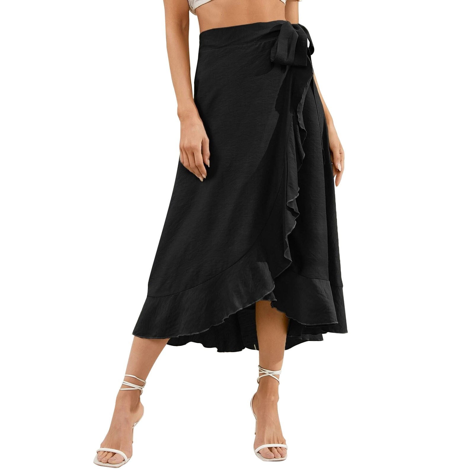 Mid length denim skirts 80's 2025