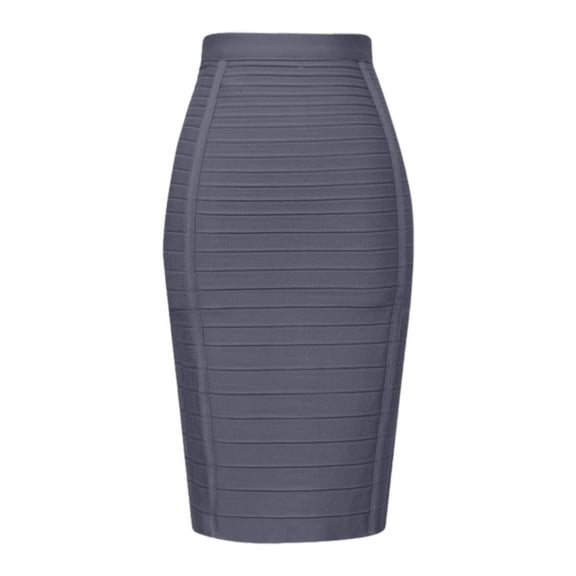 Women's High Waist Bandage Pencil Skirt Knee Length Bodycon Slim Fit Stretch Work Party Wear