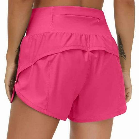 Women's High Waist Biker Shorts with Pockets - Tummy Control Workout Running Yoga Shorts for Women, Gym Sports Athletic Tennis Jogger Compression