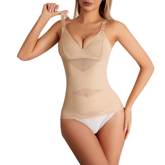 Women's High Waist Body Shaping Corset with Six Rows of Buttons for Tummy Control and Hip Support