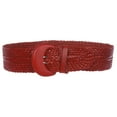 thumbnail image 1 of Women's High Waist Braided Woven Full Grain Leather Belt, 1 of 3