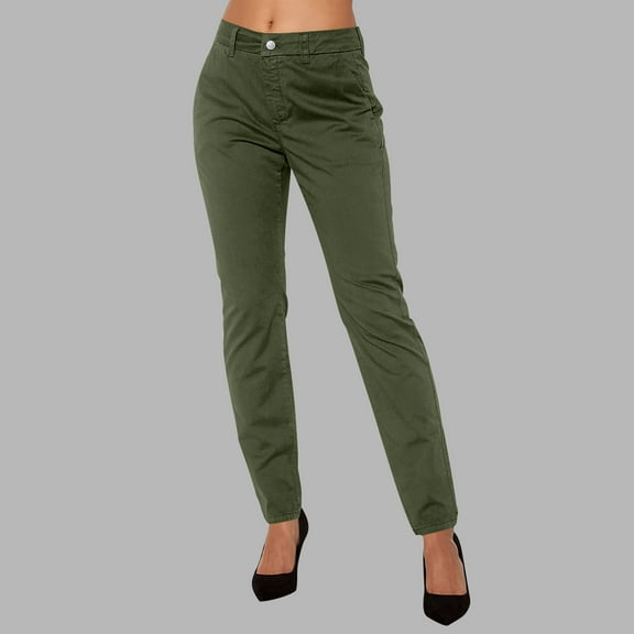 Women's High-Waist Cargo Pants, Loose Fit Solid Color Trousers with Multiple Pockets, Stylish & Comfortable for Casual or Outdoor Wear