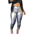 thumbnail image 1 of Women's High Waist Casual Pants Sexy Trousers with Zipper Detail Lift Fit Comfortable Stretchy Bright Fashion, 1 of 2
