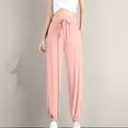 thumbnail image 1 of Women's High Waist Casual Pants with Pockets Lightweight Summer Elastic Waist Sweatpants, 1 of 6