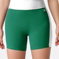 thumbnail image 1 of Women's High Waist Color Block Biker Shorts - Medium, Green, 1 of 7