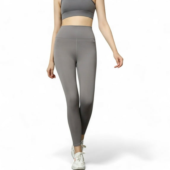 Women's High Waist Compression Leggings with Full Coverage - Small, Gray