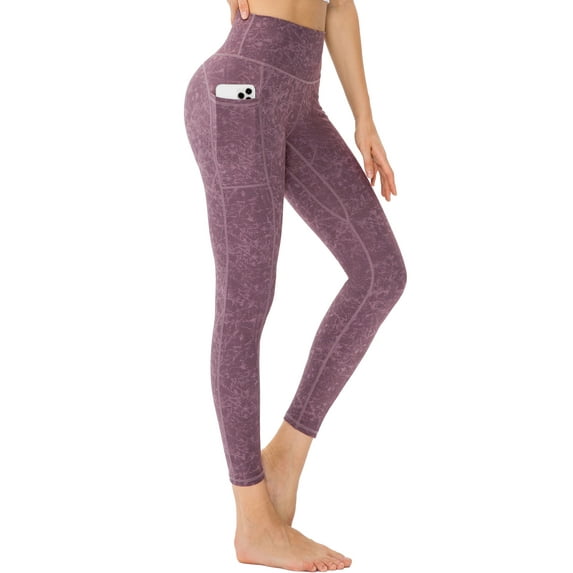 LOMGXIU Womens High Waist Running Workout Yoga Leggings with Side Pockets