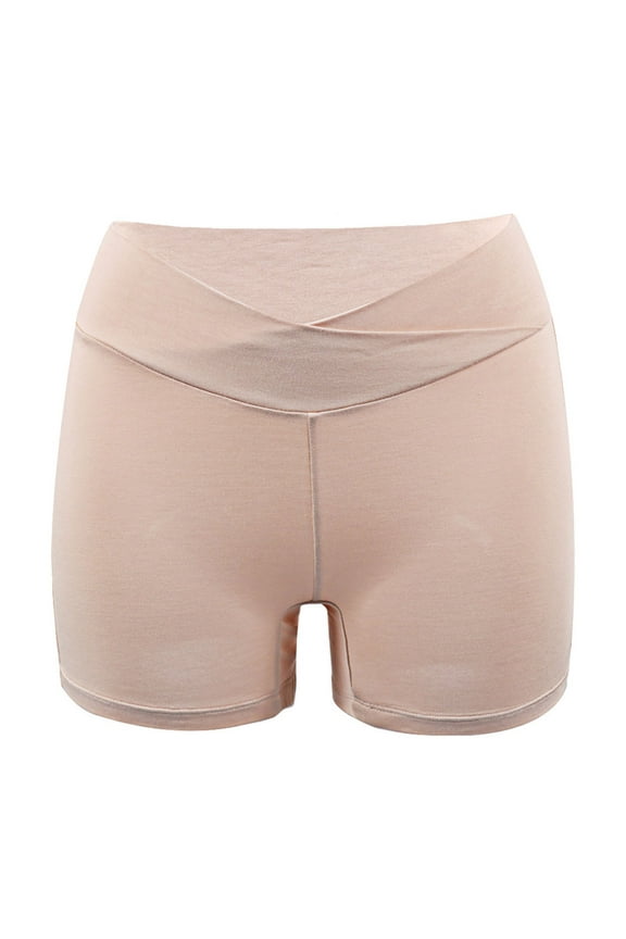 Women's High Waist Cotton Bike Shorts Tummy Control Yoga Workout Boyshorts Scrunch Butt Gym Leggings Breathable Stretch Comfort