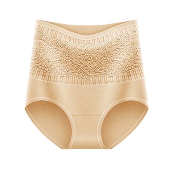 Women's High Waist Cotton Underwear, Super Stretchy High Waisted Postpartum Tummy Control Full Coverage Breathable Casual Briefs Ladies Panties Briefs, S-2XL