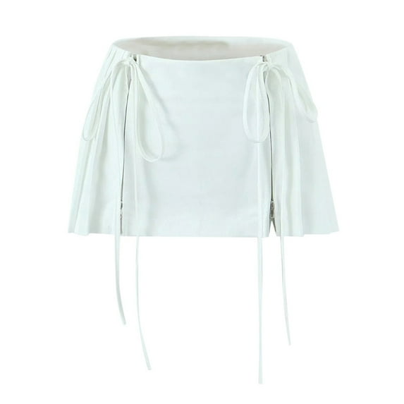 Women's High Waist Double Drawstring Mini Skirt Style Exposure A Line Ruffle For Versatile Fashion Summer Midi Skirt Tennis Skirts for Women Womens Skirts Knee Length Rainbow Skirt 50s Poodle Skirt