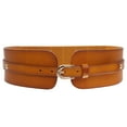 thumbnail image 1 of Women's High Waist Elastic Linked Cowhide Stretch Tapered Comfort Leather Belt, 1 of 3