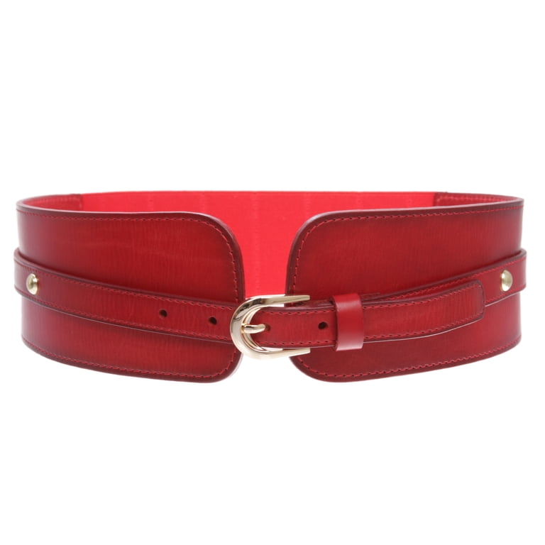 High Waist Elastic Linked Cowhide Stretch Tapered Comfort Leather Belt Beltiscool Women main image 2