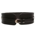 thumbnail image 1 of Women's High Waist Elastic Linked Cowhide Stretch Tapered Comfort Leather Belt, 1 of 3
