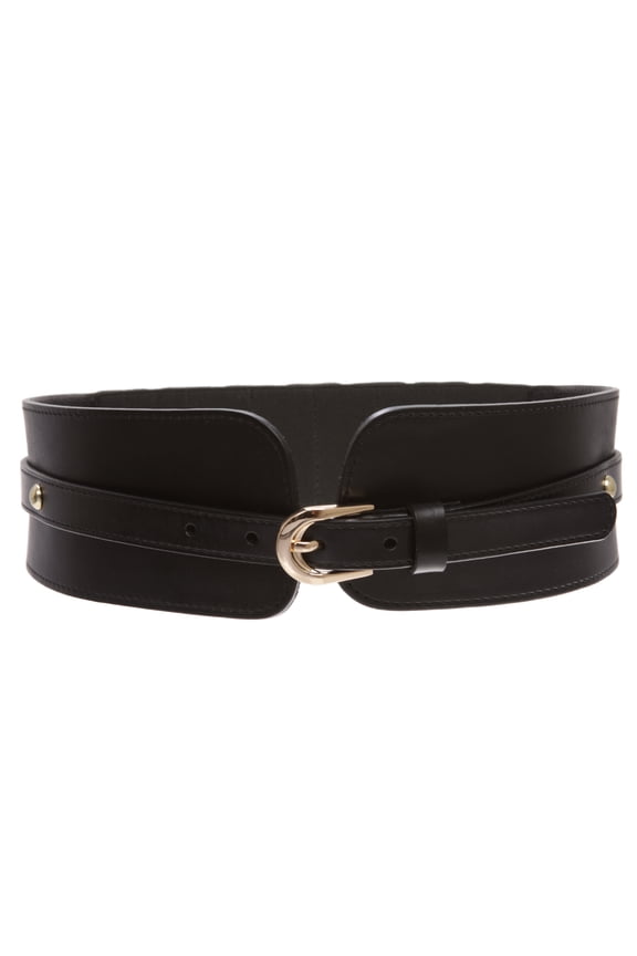 Women's High Waist Elastic Linked Cowhide Stretch Tapered Comfort Leather Belt