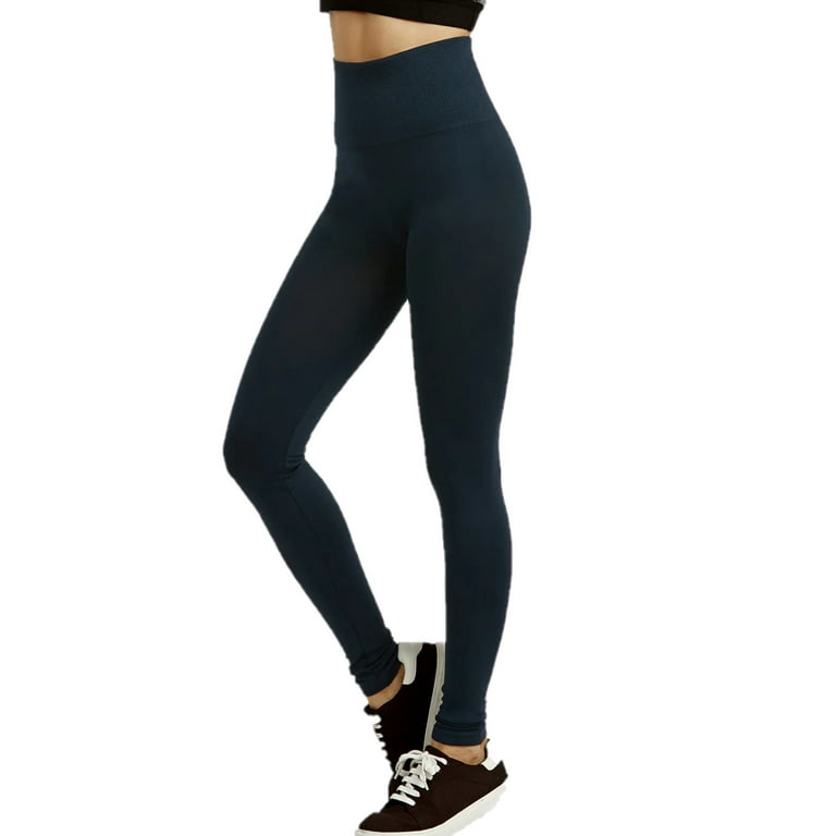 Women's High Waist Extra-Wide Band Leggings, Navy, One Size, 1 Piece