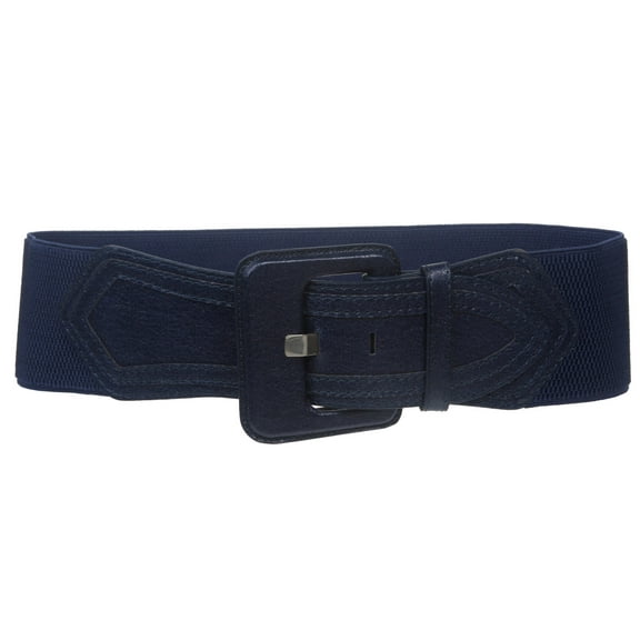 Women's High Waist Fashion Stretch Belt with Tab Detailing