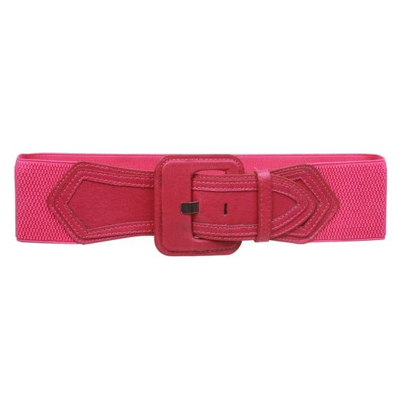 Women's High Waist Fashion Stretch Belt with Tab Detailing