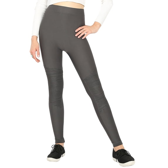 Women's High-Waist Fitness Seamless Moto Leggings