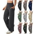 thumbnail image 1 of Women's High Waist Flare Leggings with Pockets Stretch Yoga Pants for Athletic Training and Casual Wear, 1 of 9