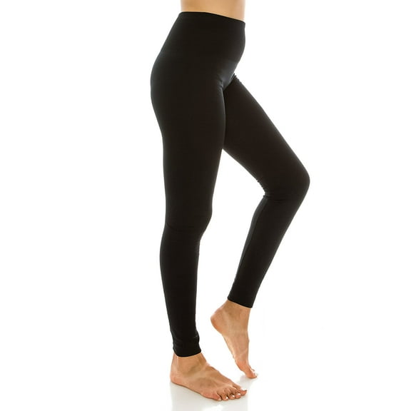 Women's High Waist Fleece Lined Leggings Regular and Plus Size