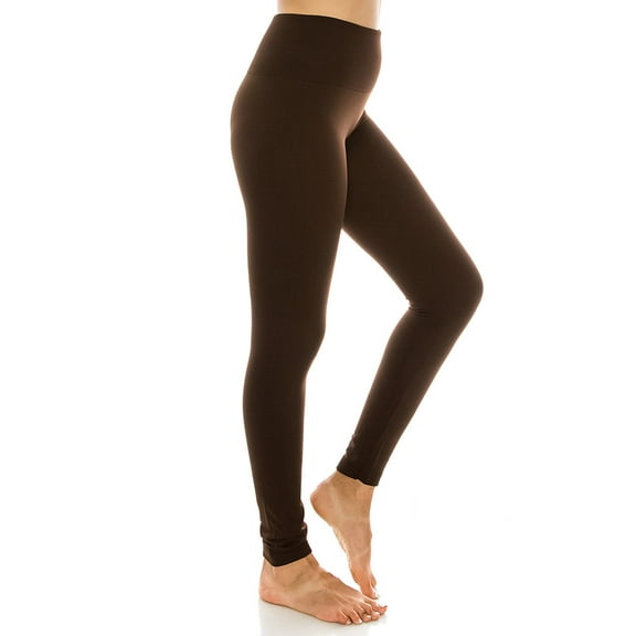 Women's High Waist Fleece Lined Leggings Regular and Plus Size