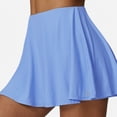 thumbnail image 1 of Women's High Waist Flowy Athletic Skirt with Built-In Shorts - Small, Light Blue, 1 of 6
