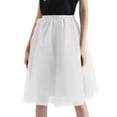 thumbnail image 1 of Women's High Waist Flowy Layered Short Skirt A Line Ruffle Festival Dance Casual Skirt White L, 1 of 4