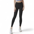 thumbnail image 1 of Women's High Waist Full-Length Workout Leggings - X Large, Black, 1 of 5