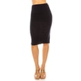 thumbnail image 1 of Women's High Waist Knee Length Pencil Skirt Techno Crepe Fabric Classic Office Style, 1 of 6