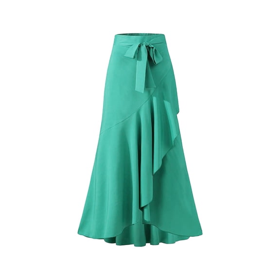 Women's High Waist Lace Fishtail Skirt - Sexy Irregular Half Length Skirt with Adjustable Zipper Slit