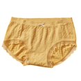 thumbnail image 1 of Women's High Waist Lace Trim Panties - Breathable Ribbed Fabric Double Crotch Design for Daily Comfort, One Size, 1 of 5