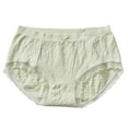 thumbnail image 1 of Women's High Waist Lace Trim Panties - Breathable Ribbed Fabric Double Crotch Design for Daily Comfort, One Size, 1 of 5