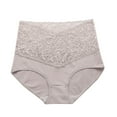 thumbnail image 1 of Women's High Waist Lace Underwear Soft Comfortable V Neck Briefs Seamless Panties for Daily Wear, 1 of 2