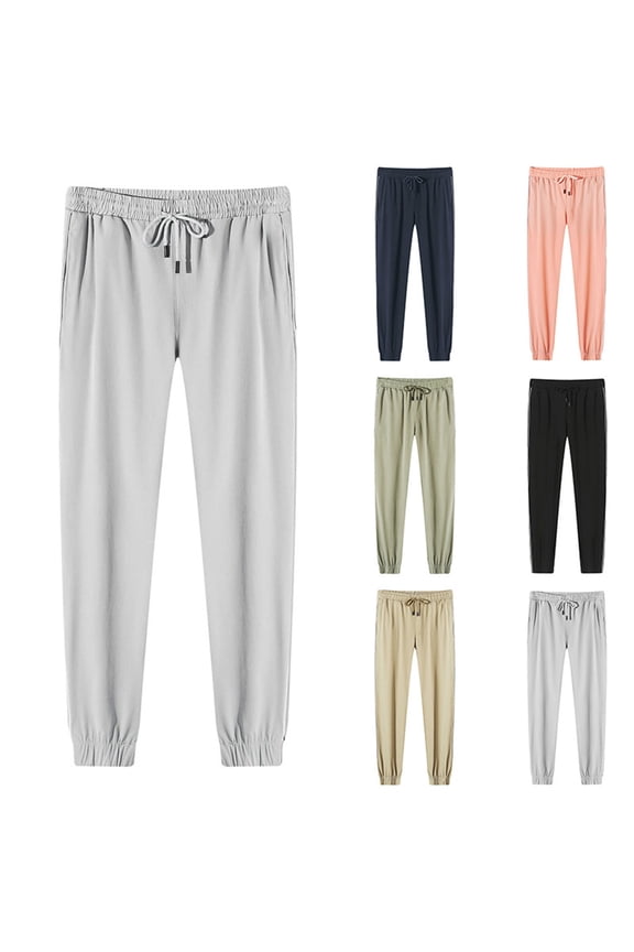 Women's High Waist Leggings, Casual Pocket Pants, Reflective Workout Tights - Stretchy, Breathable, Lightweight for Gym, Running, Yoga, Lounge & Commuting Essentials | HAODEJW,Gray L