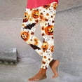 thumbnail image 1 of Women's High Waist Leggings Spooky Halloween Printed Yoga Pant Tummy Control Elastic Leggings Workout Athletic Lounge Pants, 1 of 4
