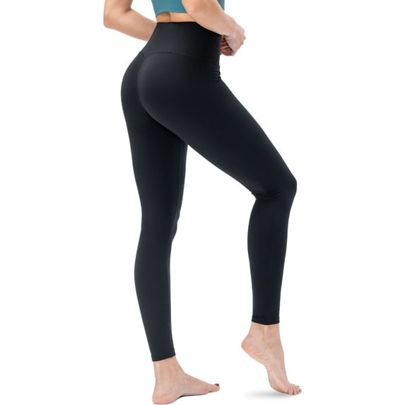 Women's High Waist Lounge Leggings Ultra Soft Workout Running Yoga Pants, Black, L