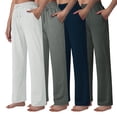 thumbnail image 1 of Women's High Waist Lounge Pants Wide Leg Yoga Sweatpants Loose Casual Pockets Drawstring Workout Joggers Pants, 1 of 7