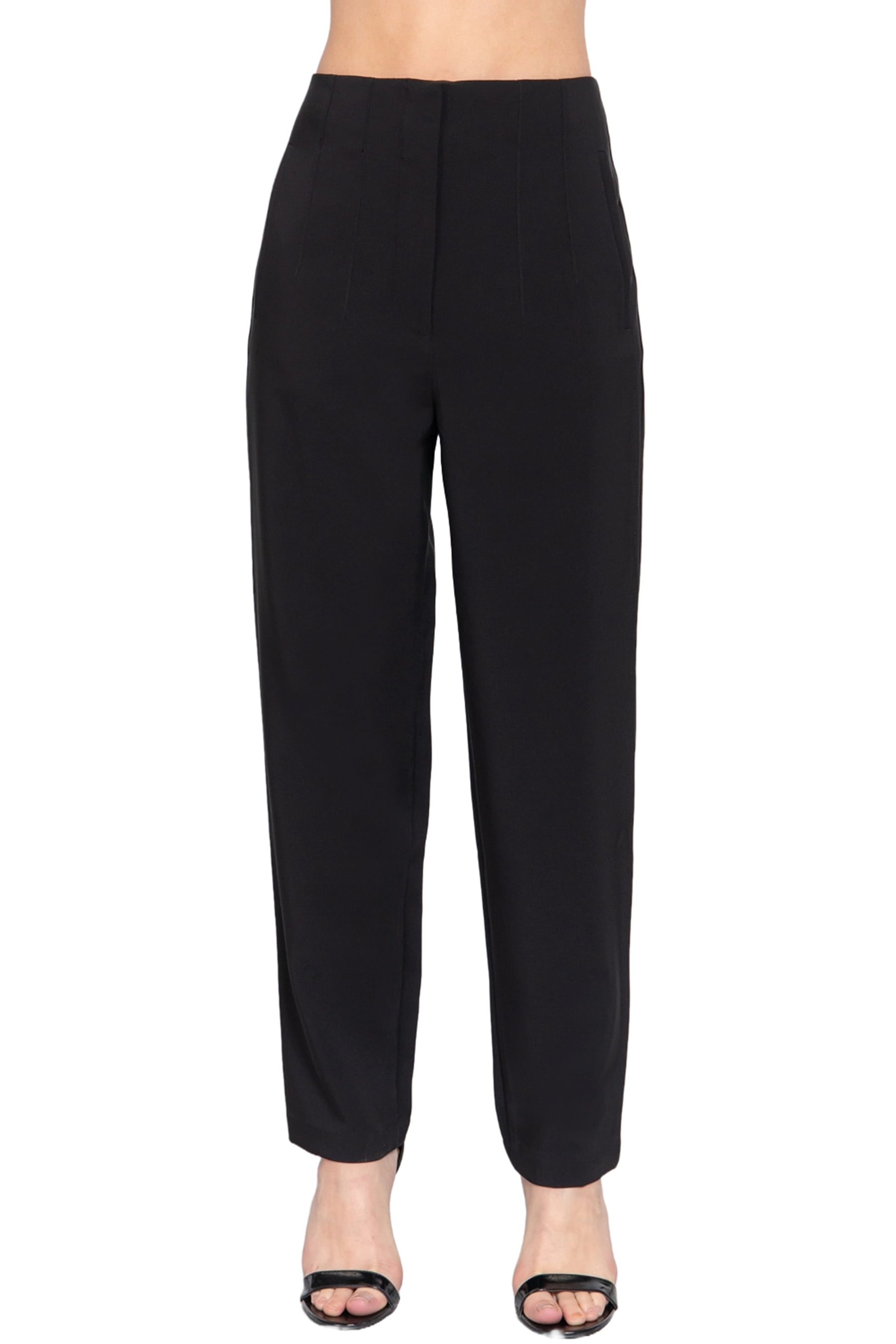 【AAKE】PAOLI PINTUCK PT Women's High Waist Pintuck Pants Straight Leg Design