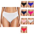 thumbnail image 1 of Women's High Waist Plus Size Bikini Bottoms, Tummy Control Ruched Swim Shorts, Full Coverage High Cut Swimsuit Bottom for Beach Sports Yoga, 1 of 6