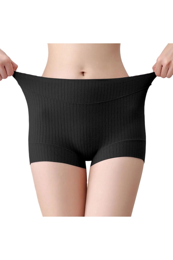 Women's High Waist Plus Size Full Coverage Briefs for Daily Wear Breathable Seamless Comfort Underwear for Women’s Panties Daily Full Coverage Soft Stretch Black 4XL