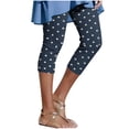 thumbnail image 1 of Women's High Waist Print Capri Leggings, 3/4 Length Stretchy Pants with Pockets for Summer Casual Yoga Daily Wear, 1 of 6