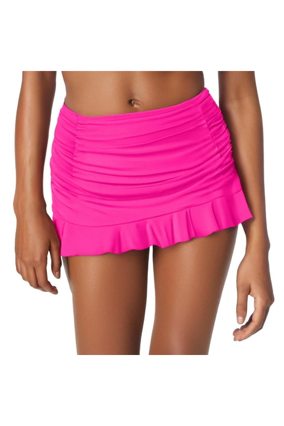 Women's High Waist Retro Swim Bottoms - Full Coverage Bikini Tankini Briefs with Stretch Control (Nylon/Spandex, S-XXL)