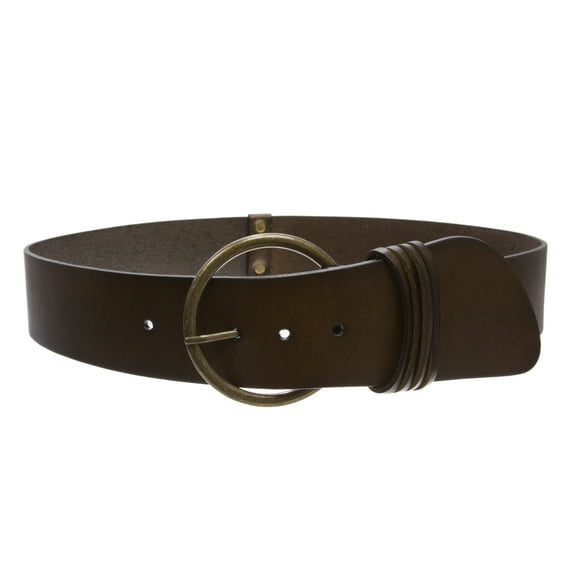 Women's High Waist Round Full Grain Taper Leather Belt