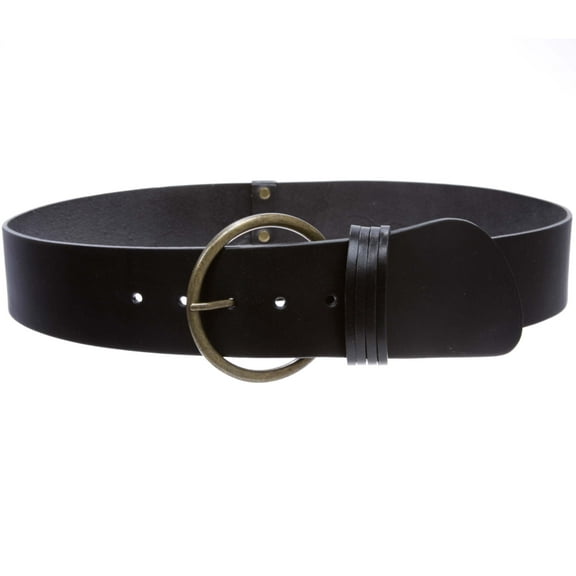 Women's High Waist Round Full Grain Taper Leather Belt