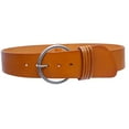 thumbnail image 1 of Women's High Waist Round Full Grain Taper Leather Belt, 1 of 3