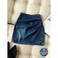 thumbnail image 1 of Women's High Waist Ruched Mini Skirt, Asymmetrical Hem Fitted Bodycon Skirt for Work, Office, Date Night & Everyday Wear, 1 of 5