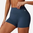 thumbnail image 1 of Women's High Waist Ruched Seamless Shorts with Stretch Fabric - Small, Navy, 1 of 6